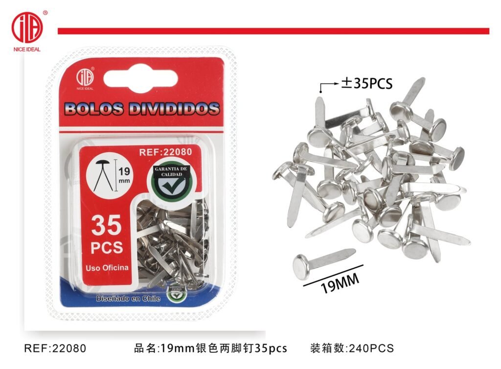 1CLAVO DE DOS PATAS 9MM 35PCS