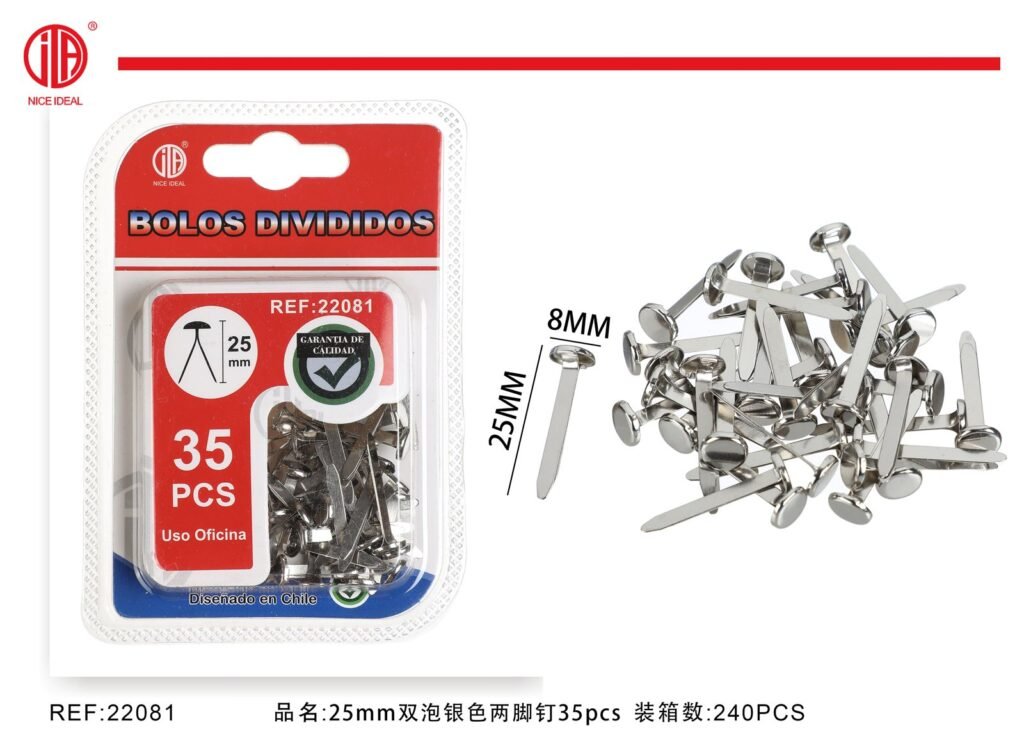 CLAVO DE DOS PATAS 25MM 35PCS