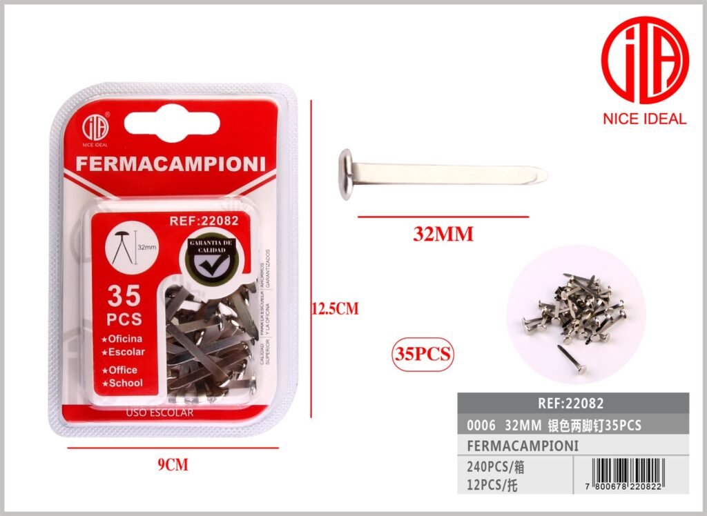 CLAVO DE DOS PATAS 32MM 35PCS