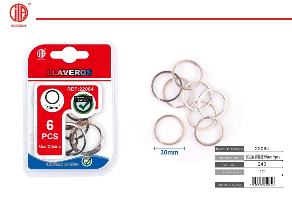 LLAVERO 30MM 6PCS