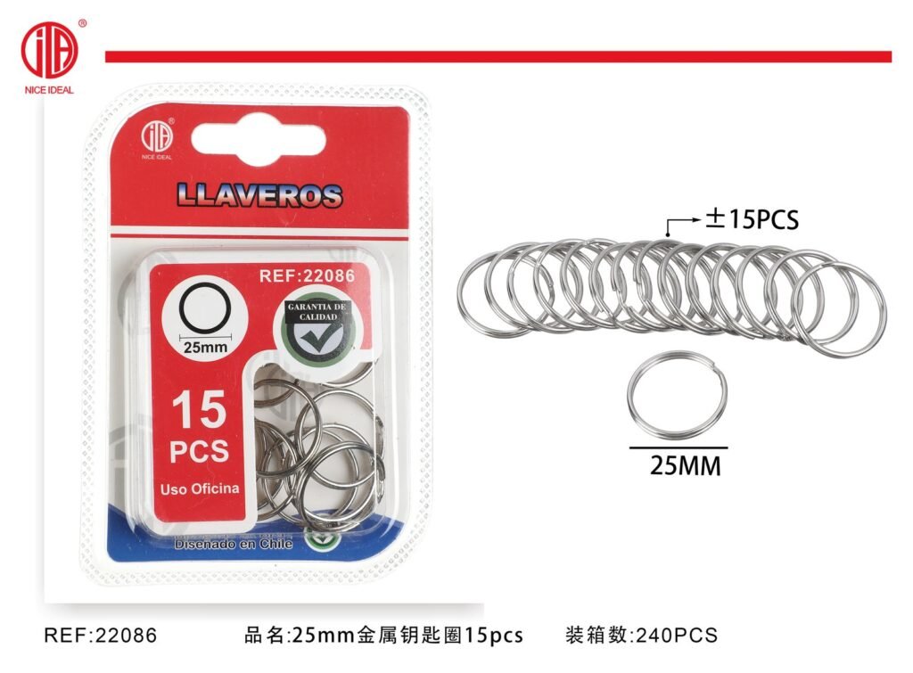 LLAVERO 25MM 15PCS