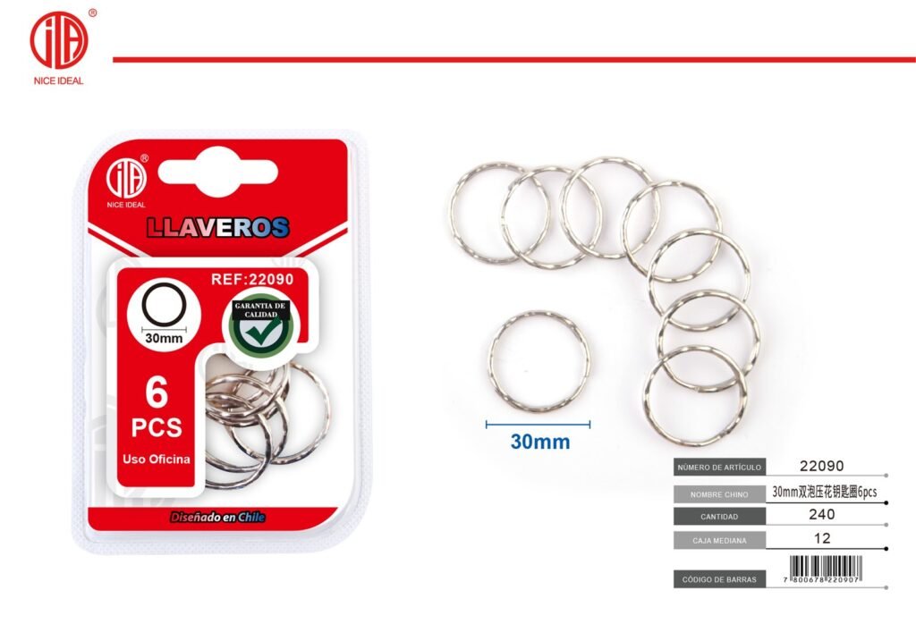 LLAVERO 30MM 6PCS