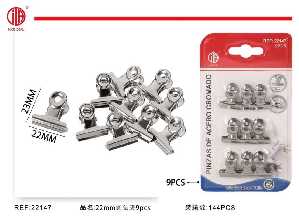 CLIP DE CABEZA REDONDA 22MM 9PCS