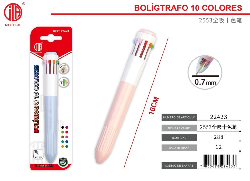 PLUMA DE DIEZ COLORES