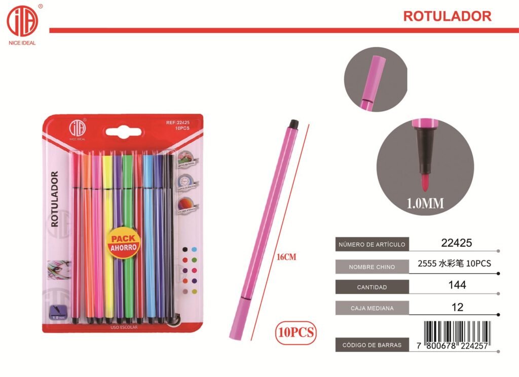 PLUMA ACUARELA 2555 10PCS