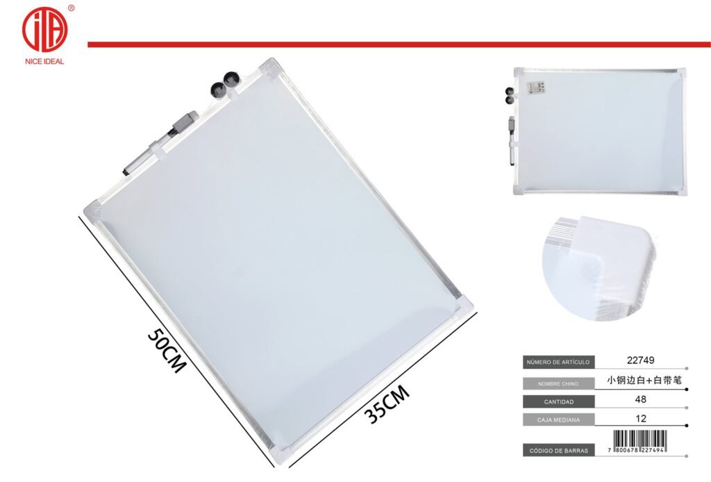 Pizarra blanca magnética de 35 x 50 cm con marcador