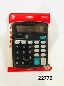 Calculadora electrónica de escritorio negra