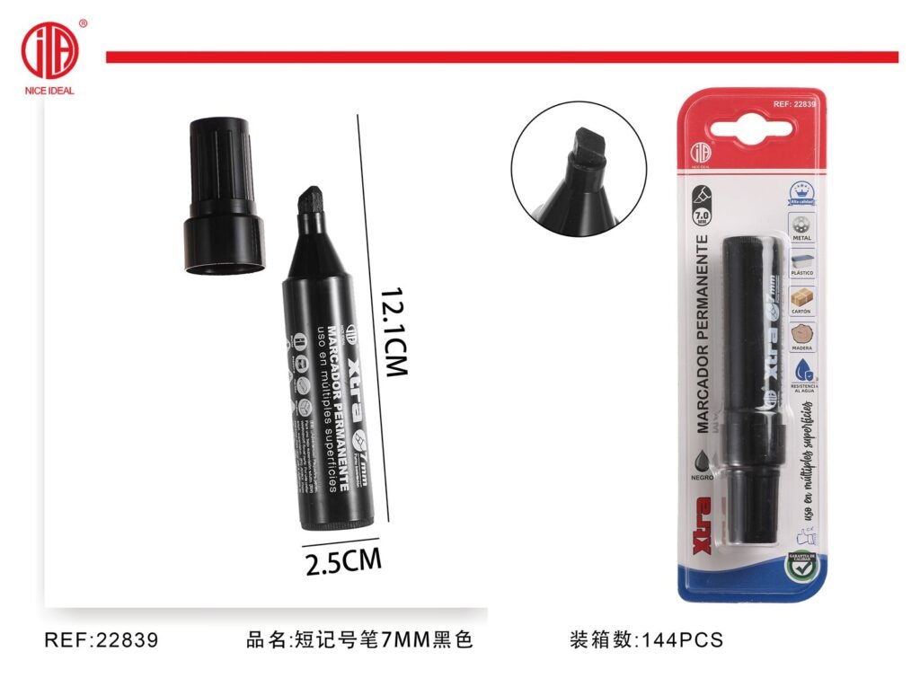 MARCADOR CORTO NEGRO 7 MM2401 7MM
