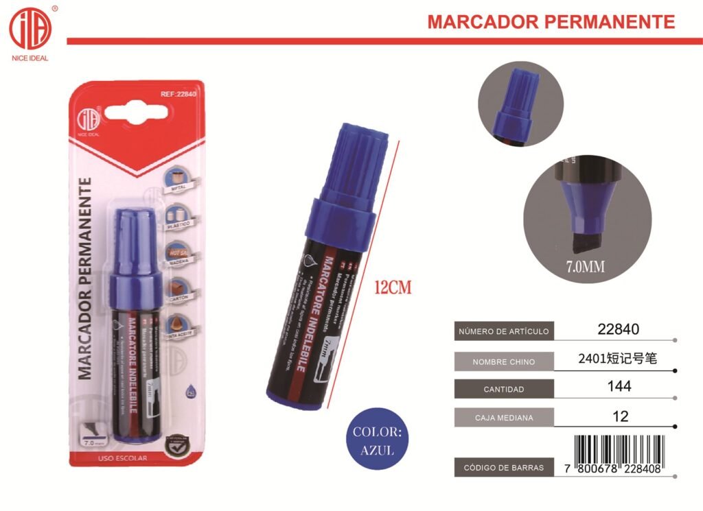 ROTULADOR CORTO AZUL 7MM2401 7MM