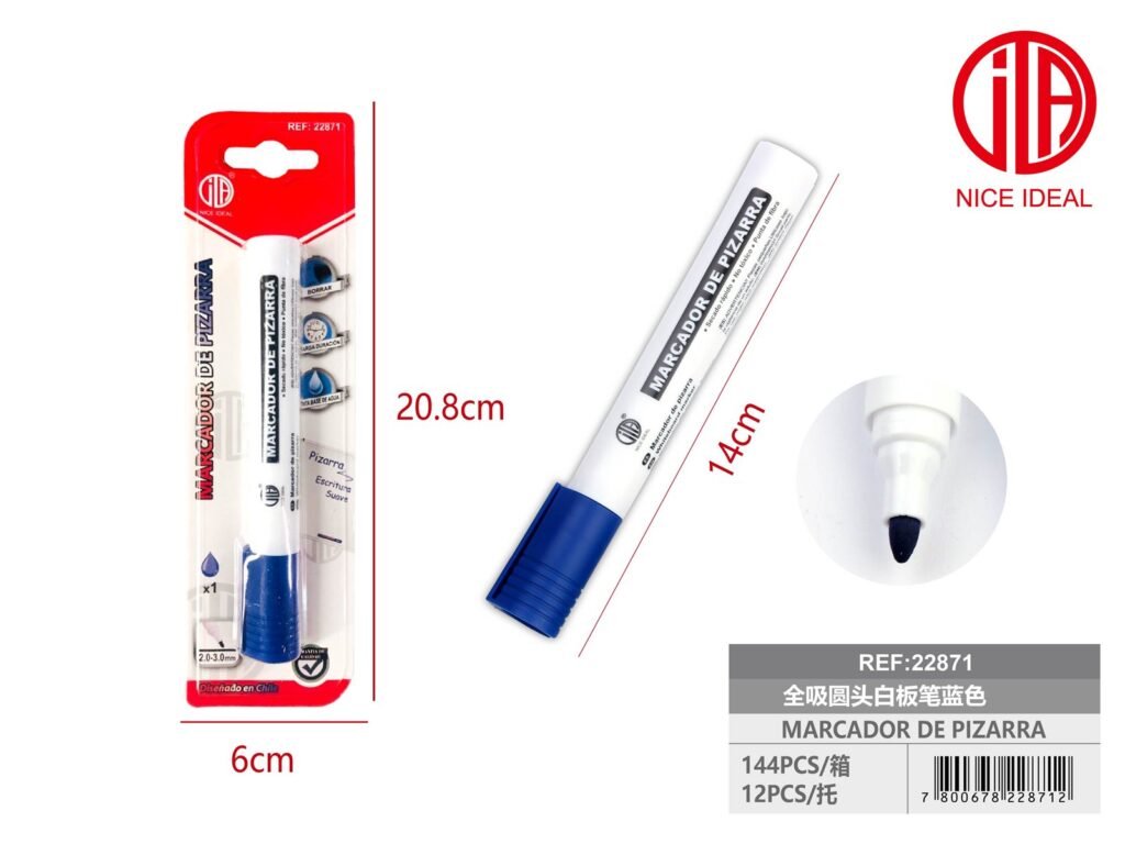 PLUMA DE PIZARRA AZUL CON CABEZA REDONDA