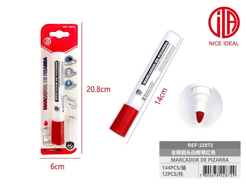 PLUMA DE PIZARRA ROJA CON CABEZA REDONDA