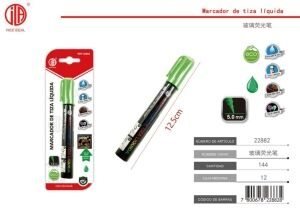 Marcador de pintura para vidrio y metal verde de 5 mm