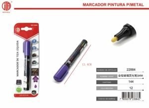 Marcador de pintura para vidrio y metal violeta de 5 mm