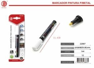 Marcador de pintura para vidrio y metal blanco de 5 mm