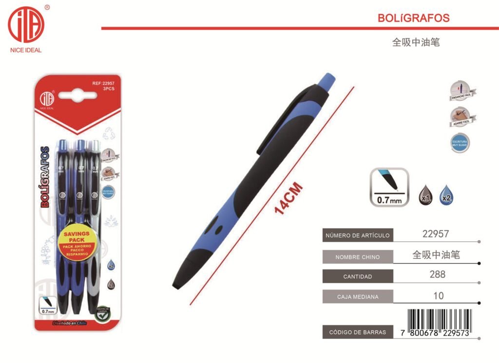 BOLíGRAFO 2826 3PCS 2 1