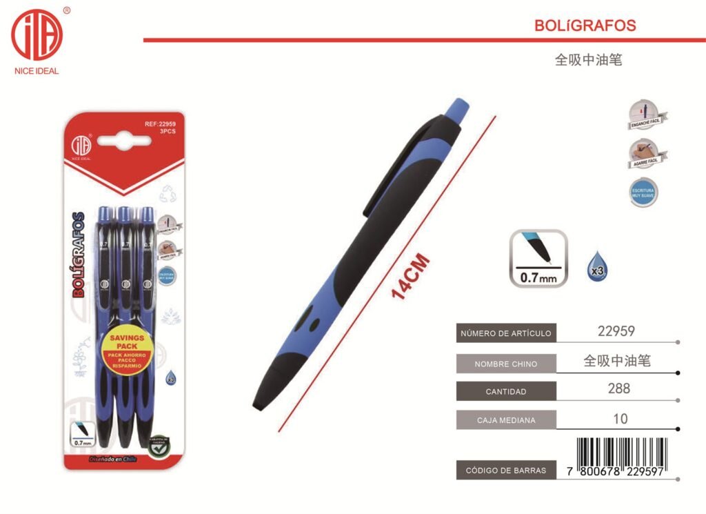 BOLíGRAFO 2826 3PCS