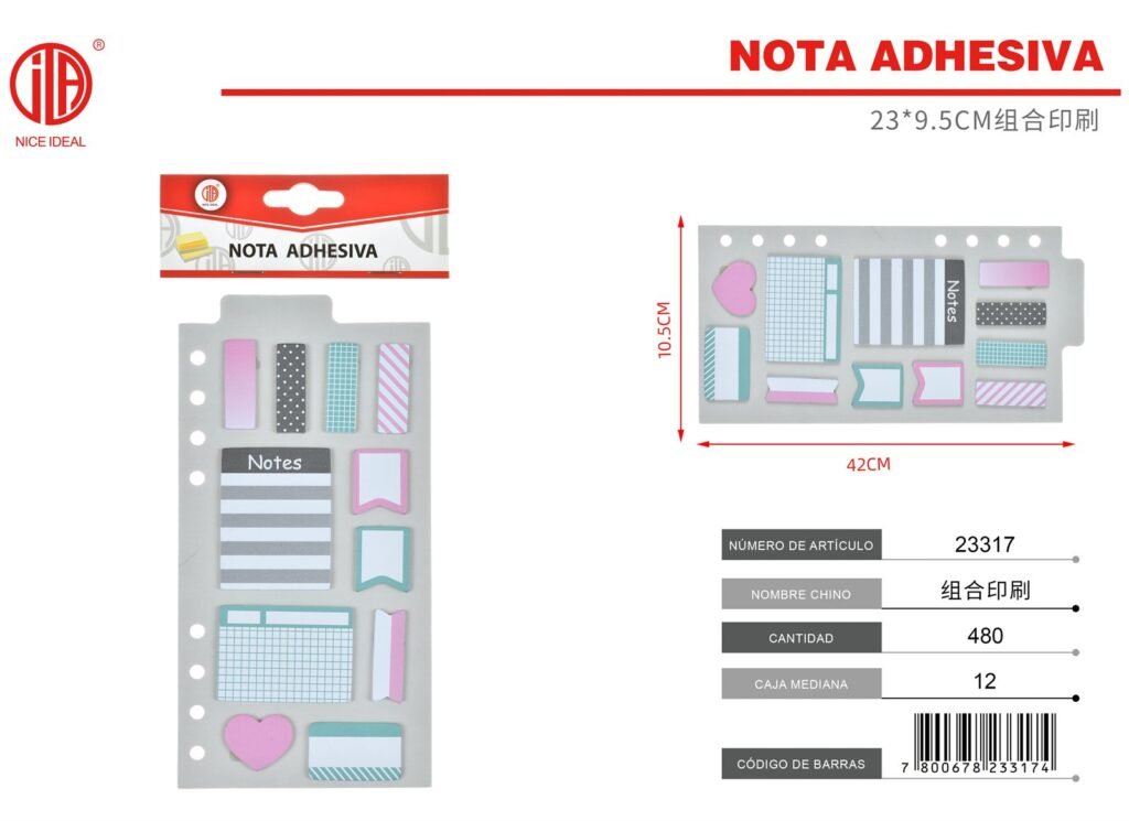 23 * 9 5 CM CON 20 PáGINAS DE NOTAS IMPRESAS 23*9.5CM