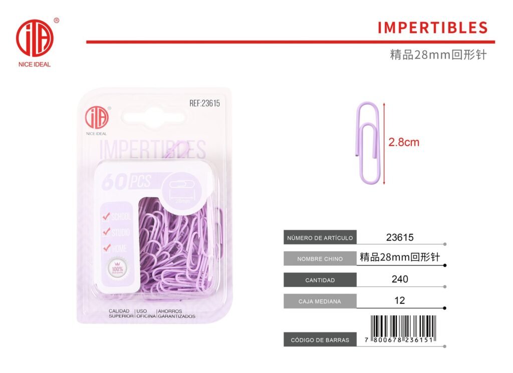 CLIP DE PAPEL 28MM 60