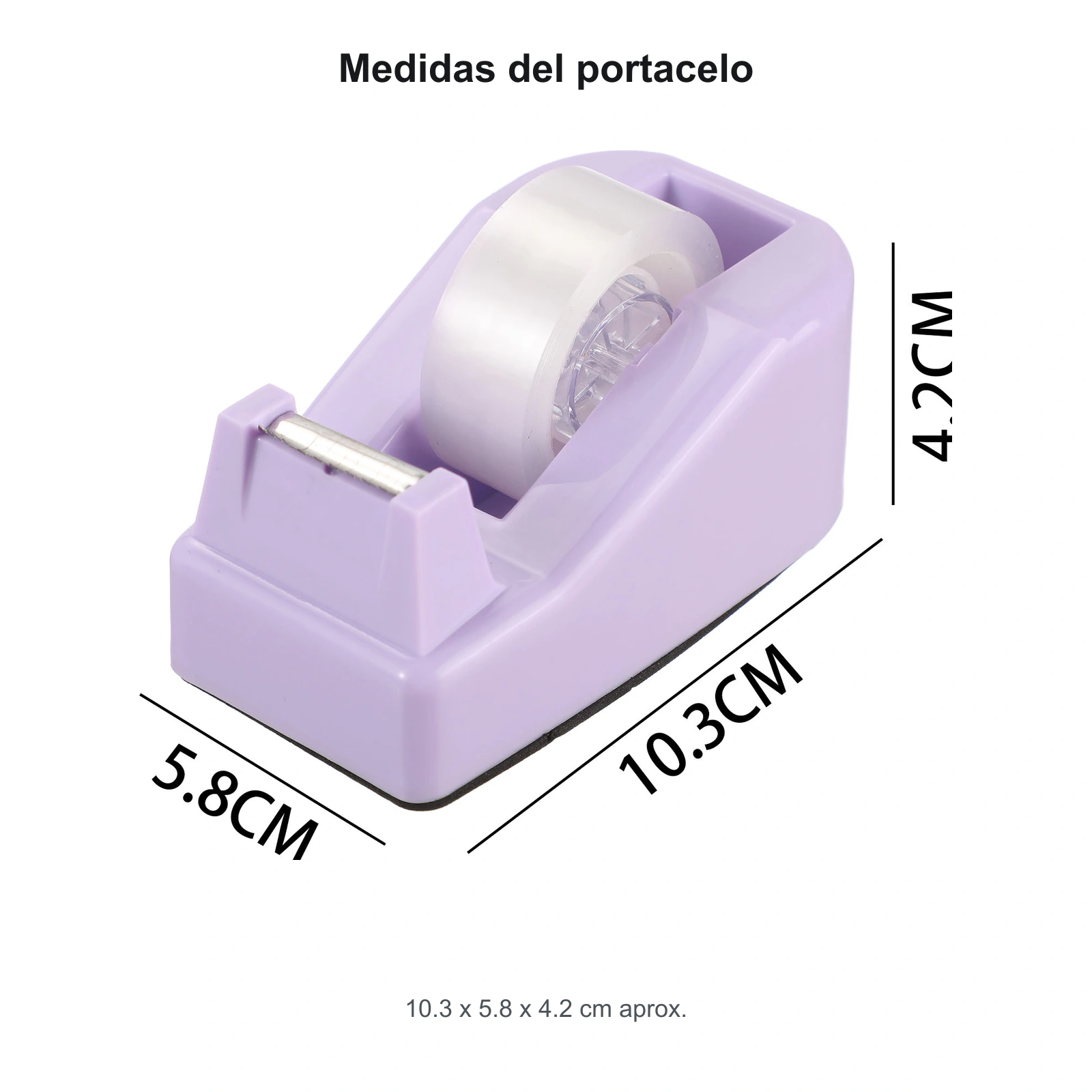Medidas del portacelo de 10.3 por 5.8 por 4.2 cm