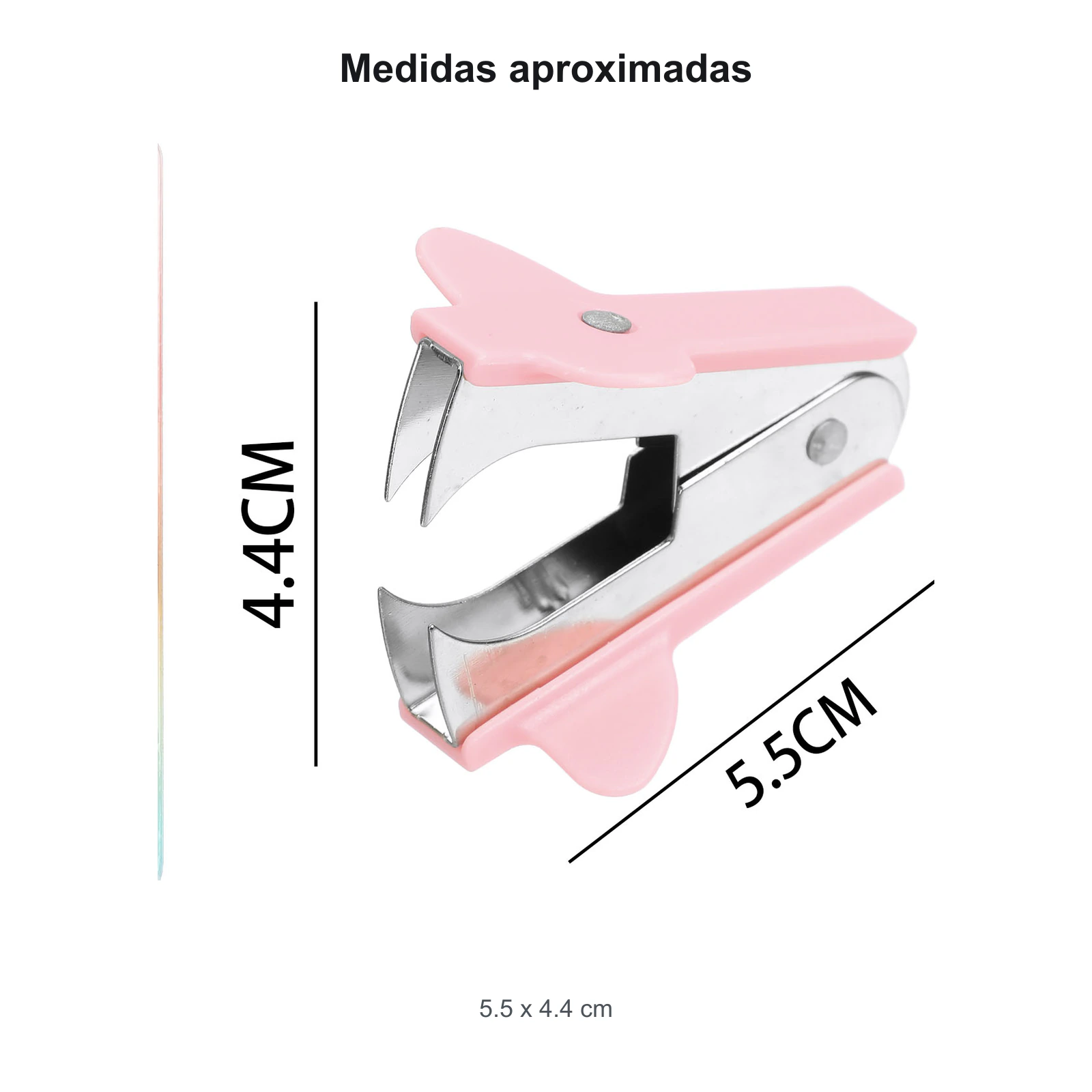 Medidas de quitagrapas compacto de 5.5 por 4.4 cm