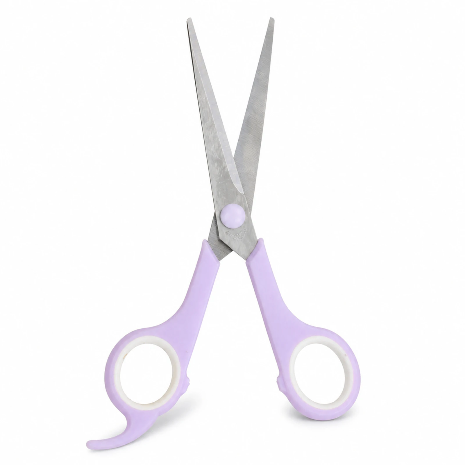 Tijeras lila de 6.5 pulgadas con apoyo para dedo SKU 23641