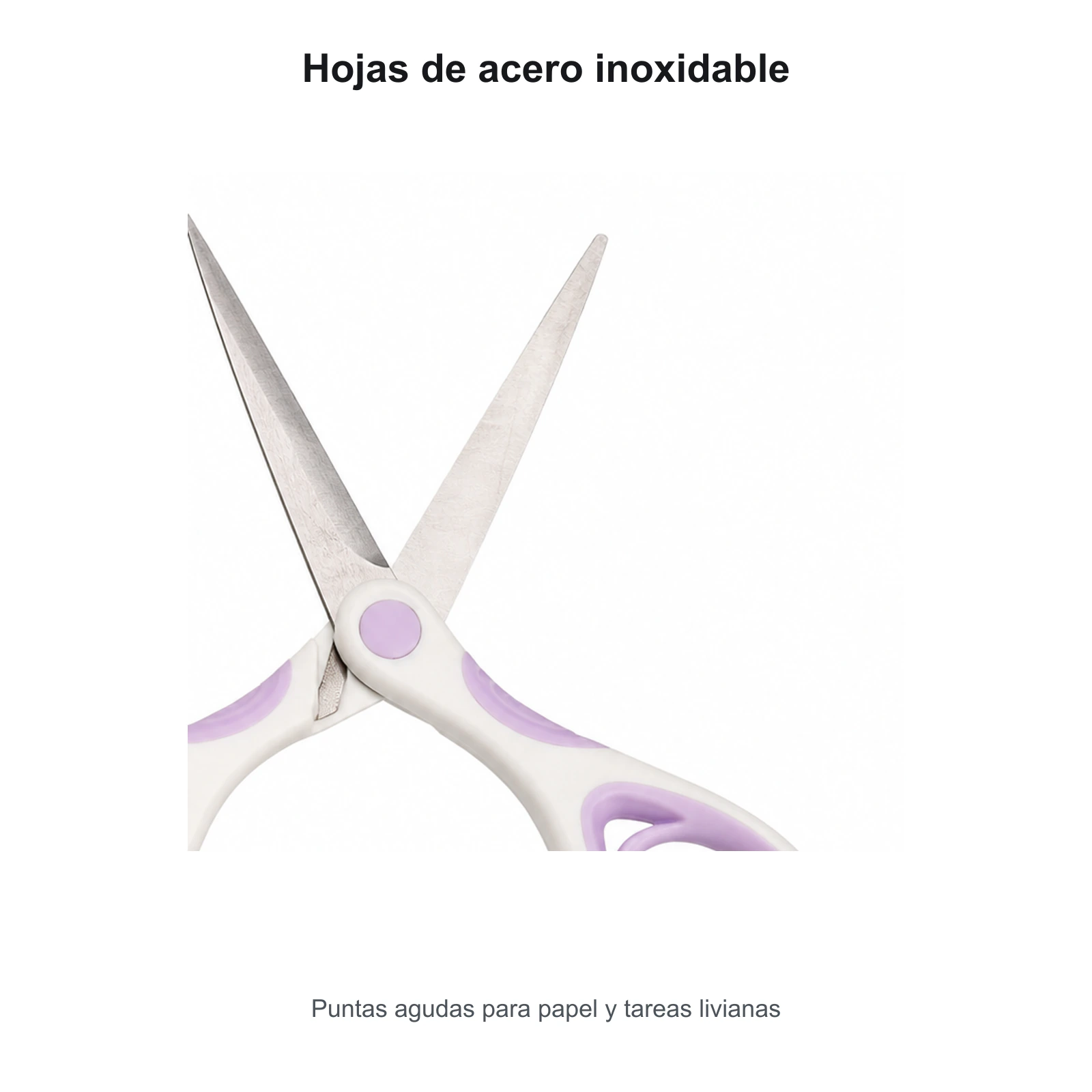 Detalle de hojas de acero inoxidable con puntas agudas