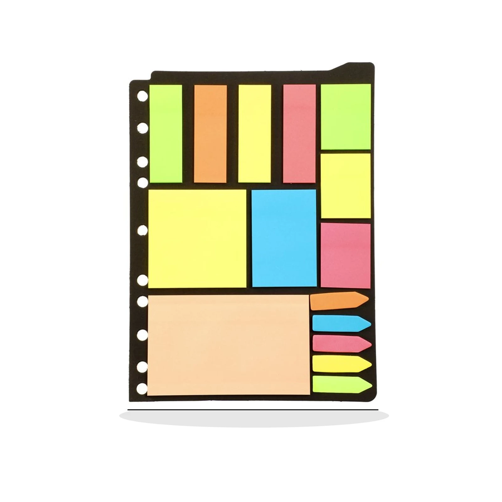 Set grande de notas adhesivas fluorescentes combinadas