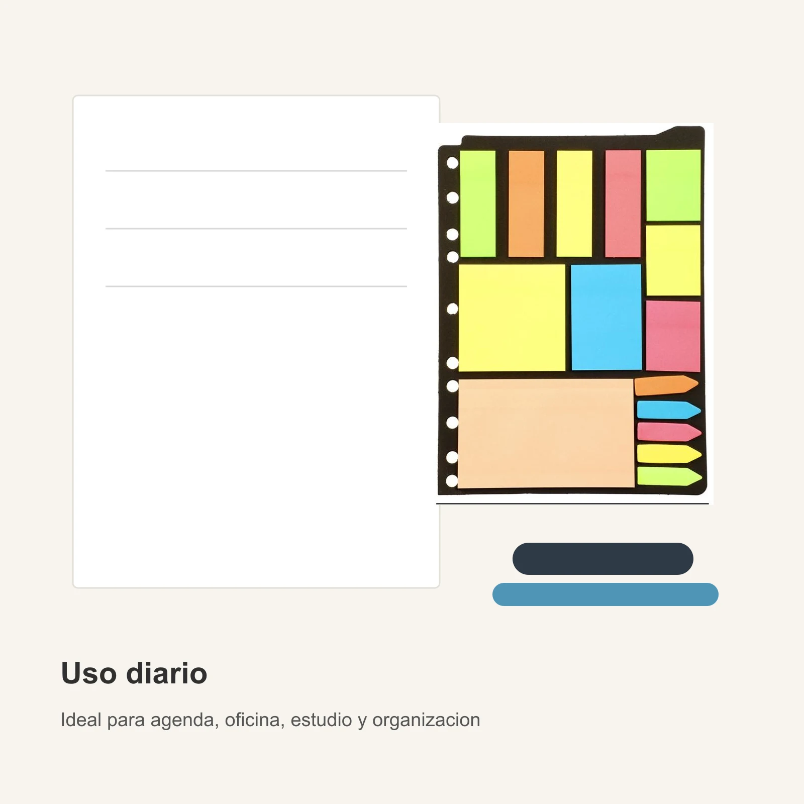 Set grande de notas adhesivas fluorescentes combinadas - Imagen 6