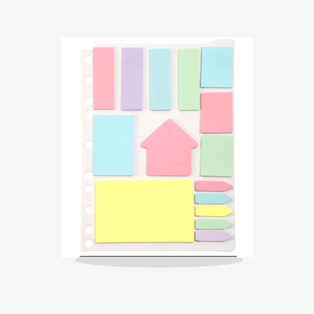 Set grande de notas adhesivas en tonos macaron