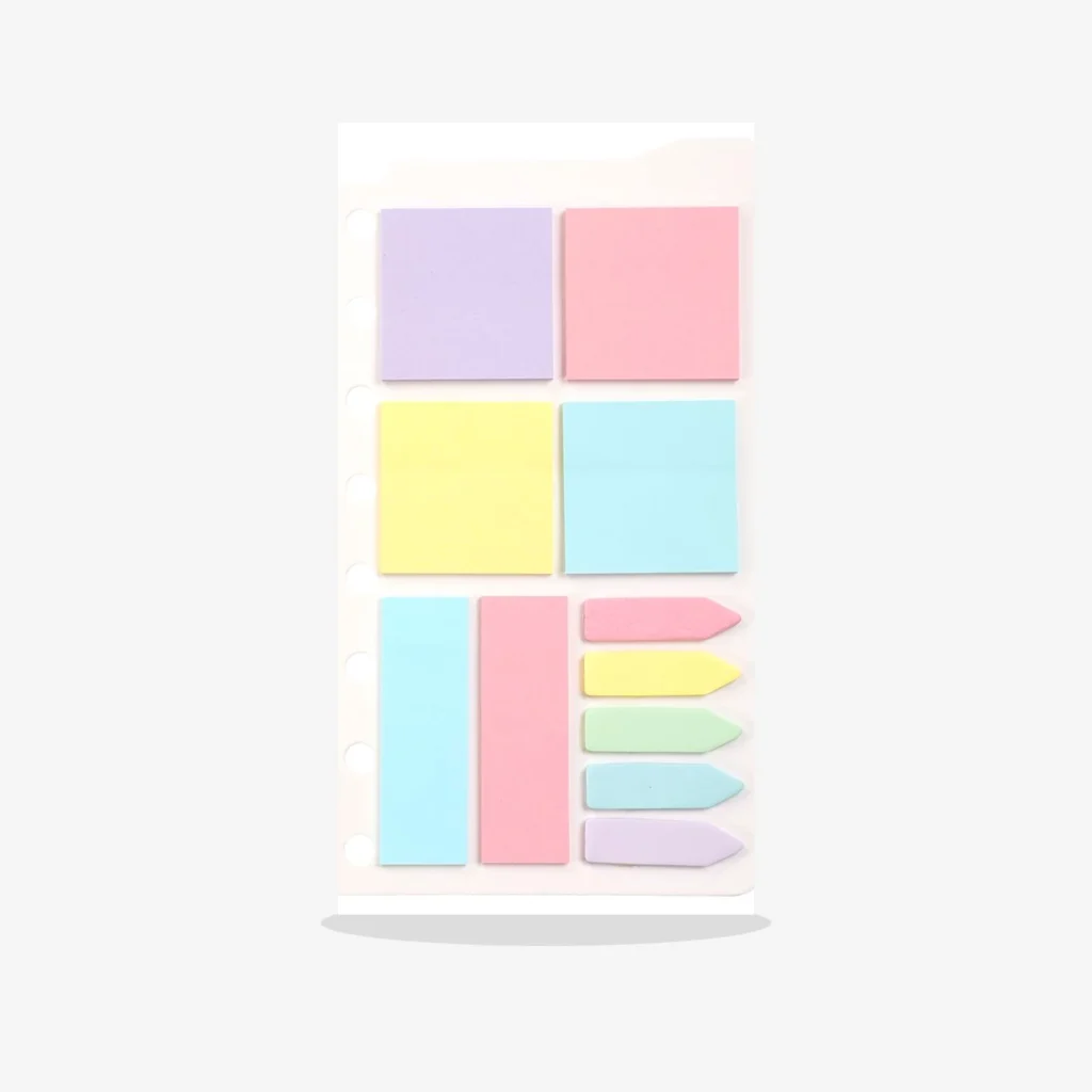 Set mediano de notas adhesivas combinadas 12.5 x 21.8 cm