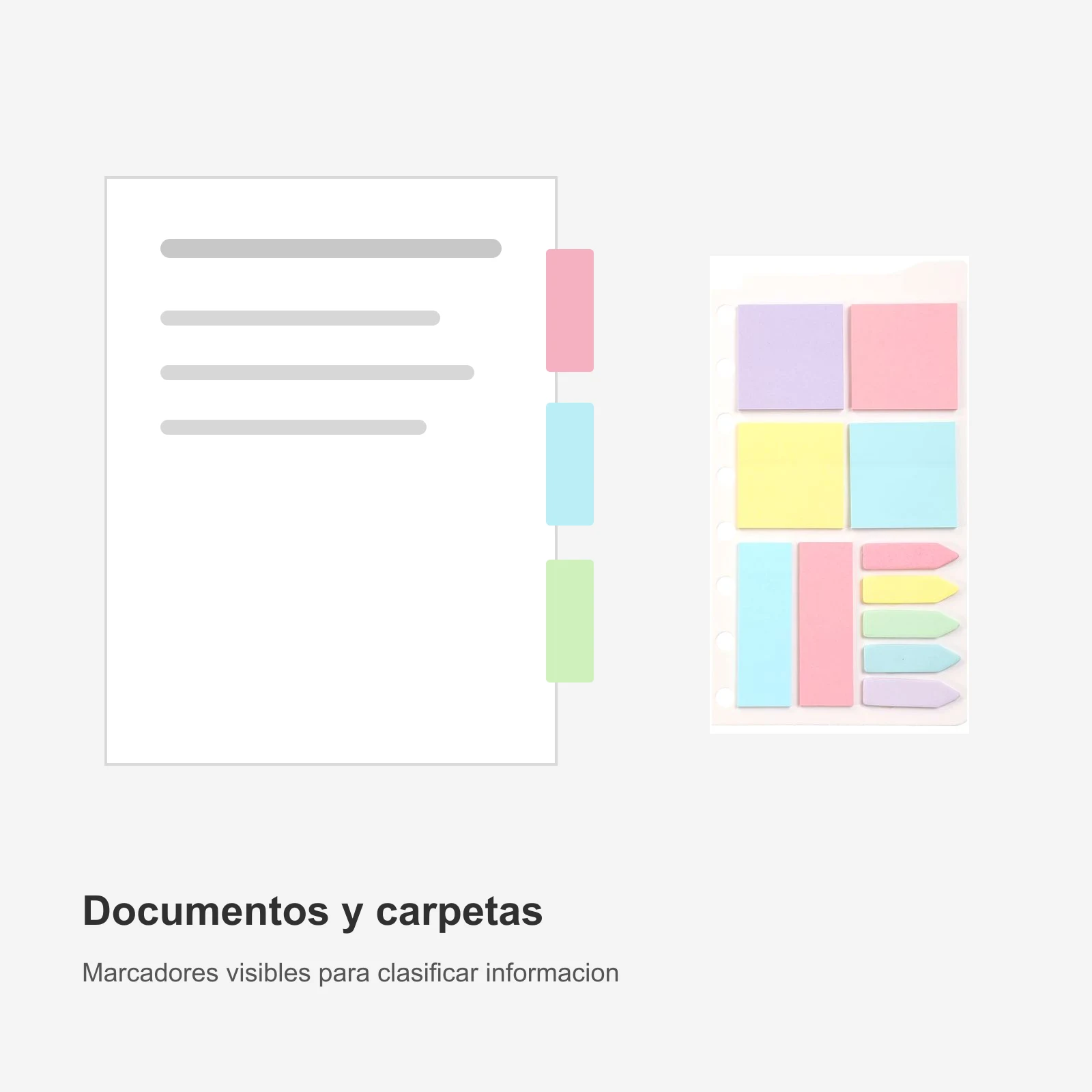 Set mediano de notas adhesivas combinadas 12.5 x 21.8 cm - Imagen 7