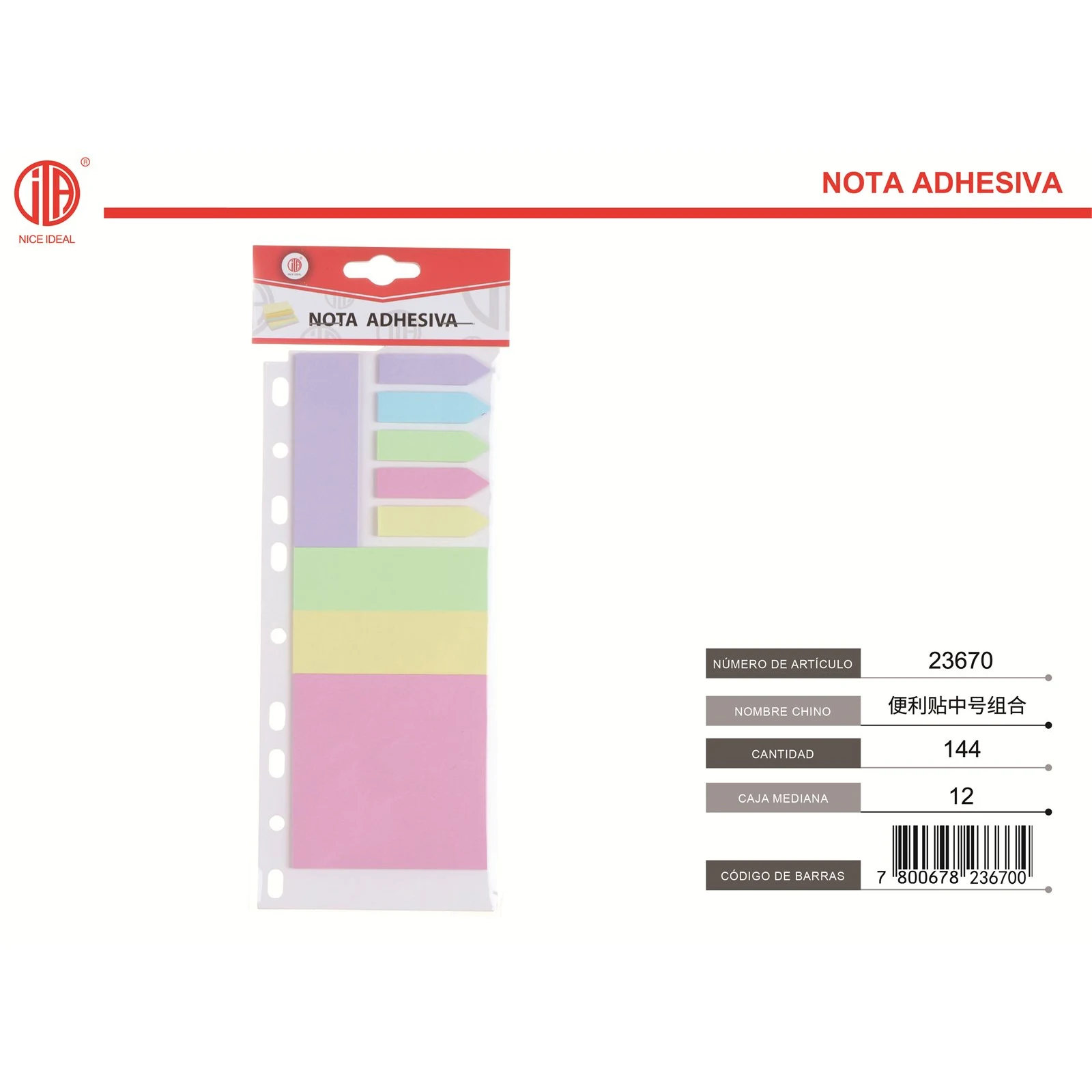 Set mediano de notas adhesivas combinadas - Imagen 2