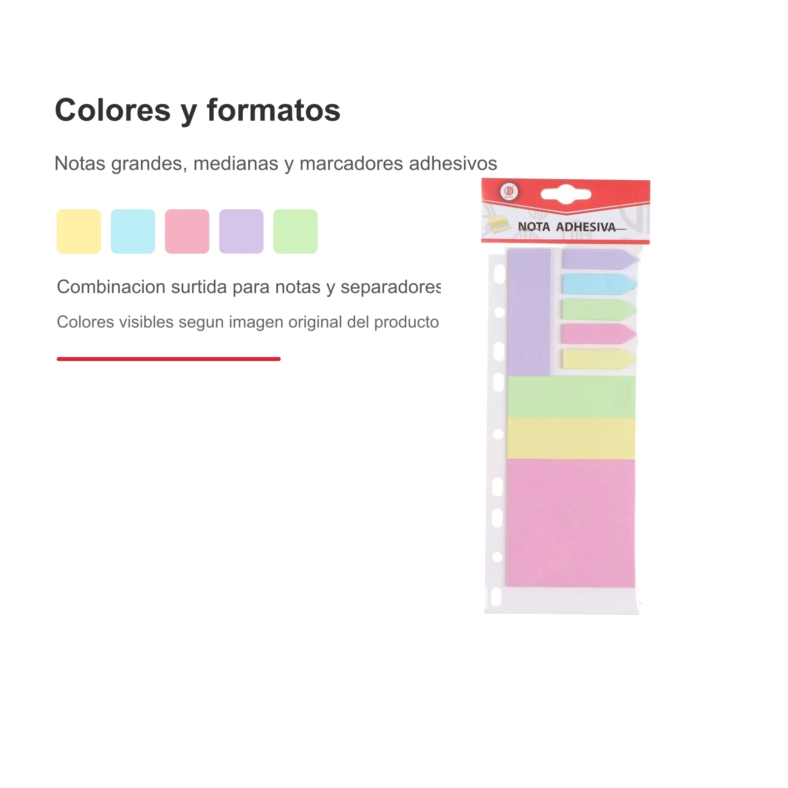 Set mediano de notas adhesivas combinadas - Imagen 3