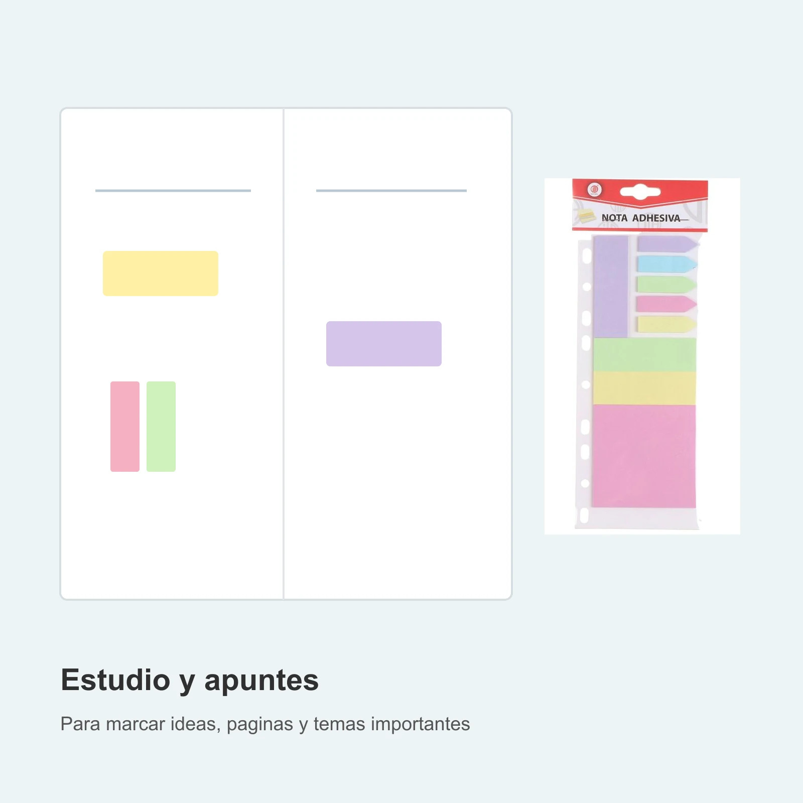 Set mediano de notas adhesivas combinadas - Imagen 6