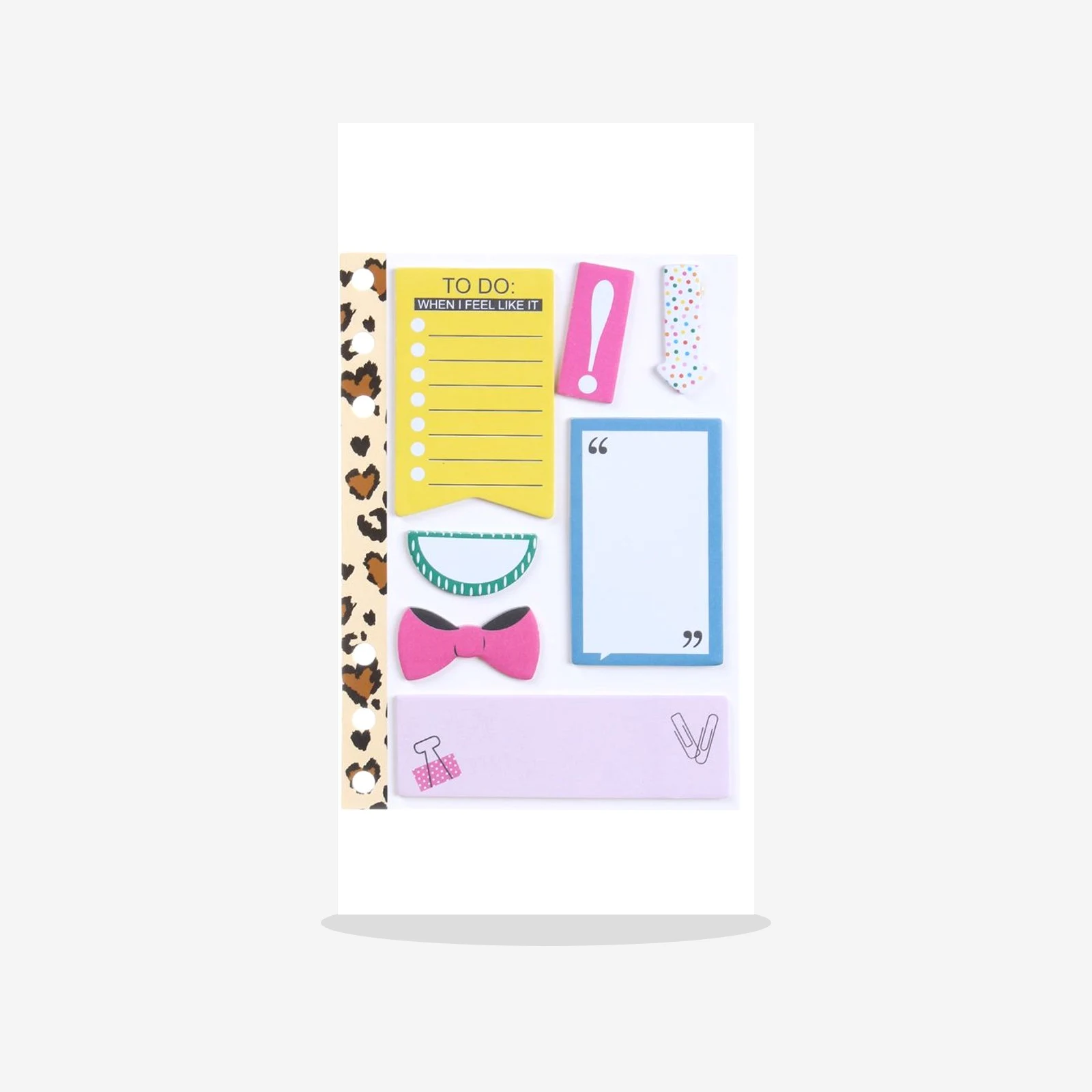 Set de notas adhesivas impresas 20 paginas 7 colores 10 x 16 cm