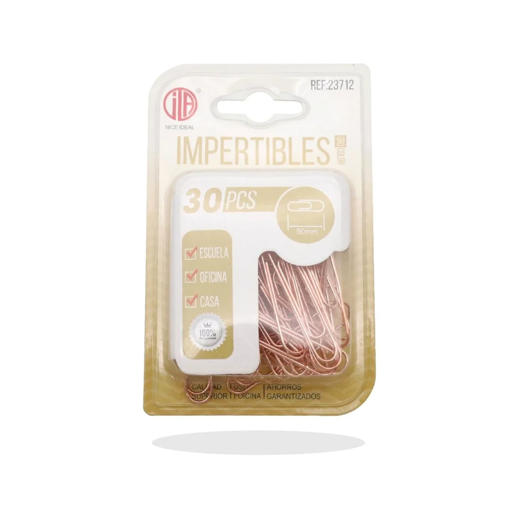 Clips de papel rose gold 50 mm 30 piezas