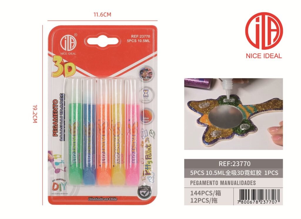 PEGAMENTO DE NEóN 10.5ML 3D 5PCS