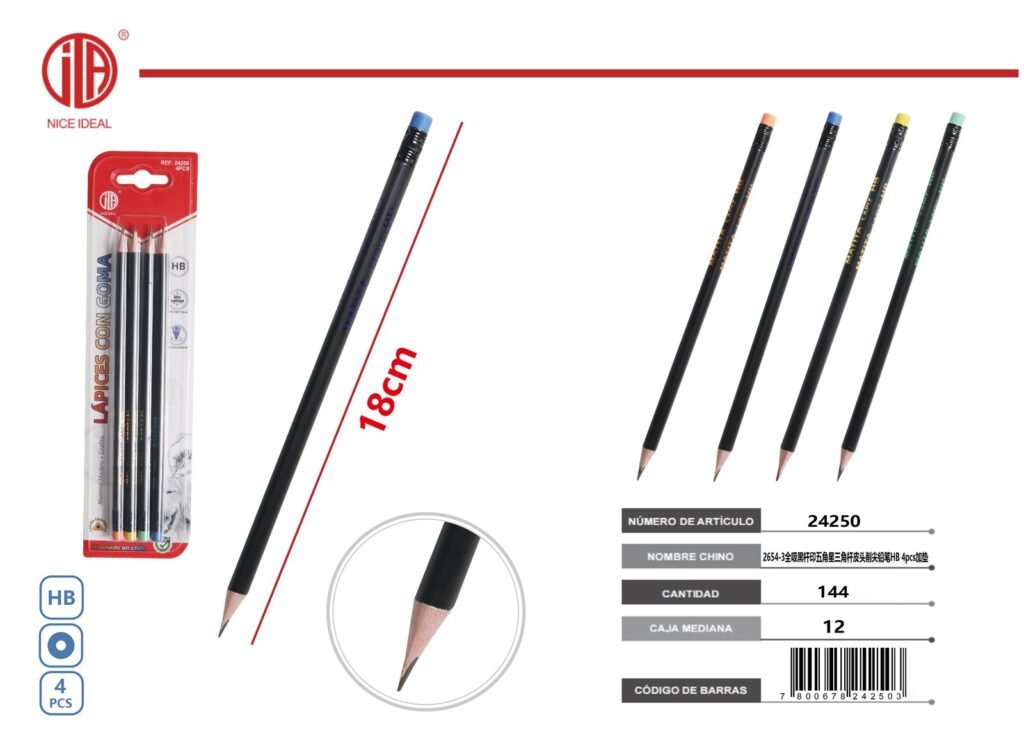 LáPIZ HB 4PCS