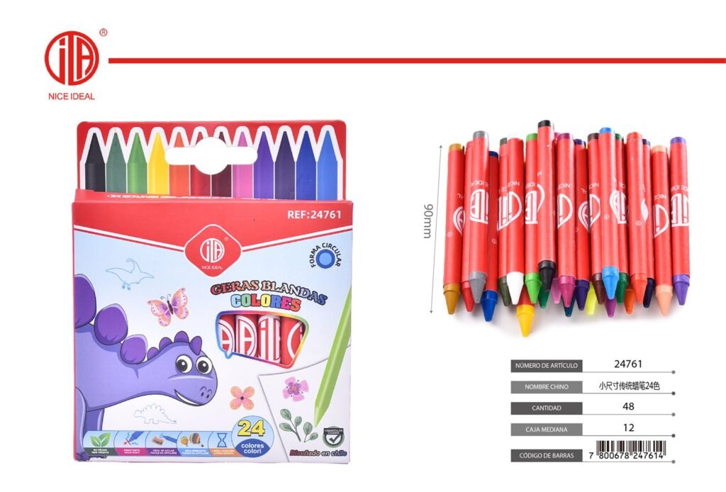LáPIZ DE COLOR DE CERA 24