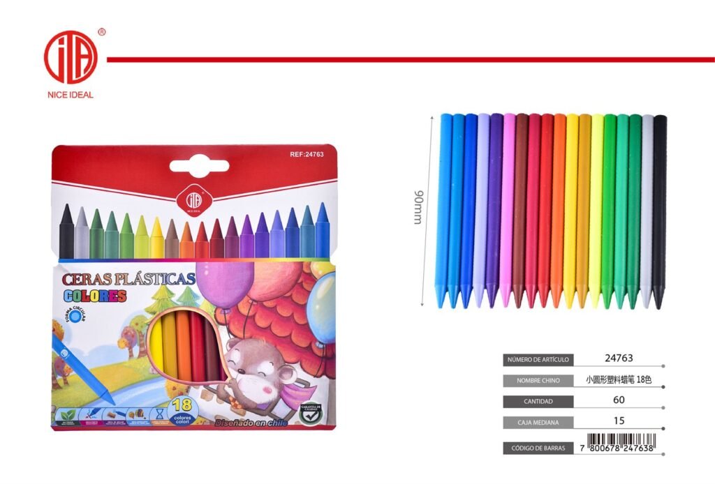 LáPIZ DE COLOR DE CERA 18