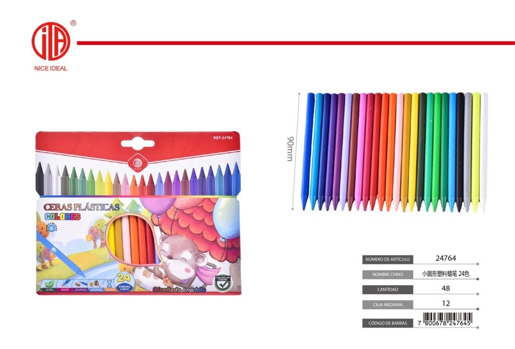 LáPIZ DE COLOR DE CERA 24