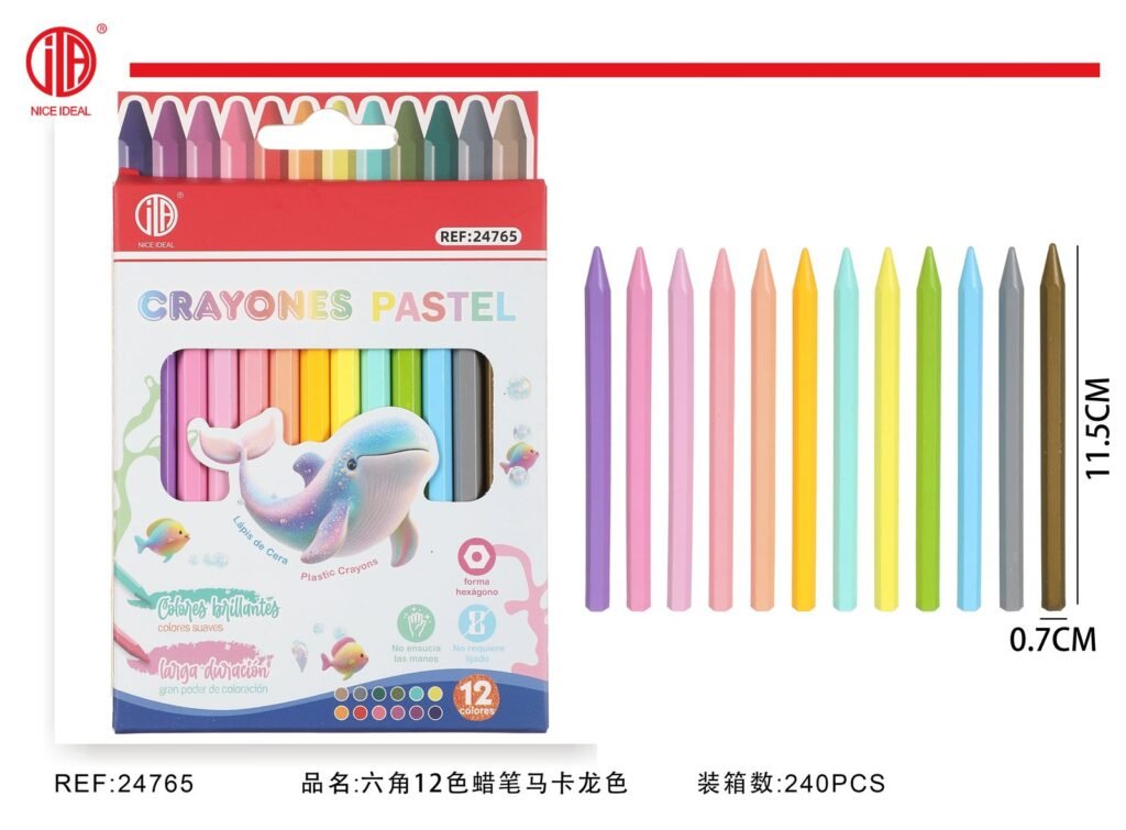 LáPIZ DE COLOR DE CERA 12