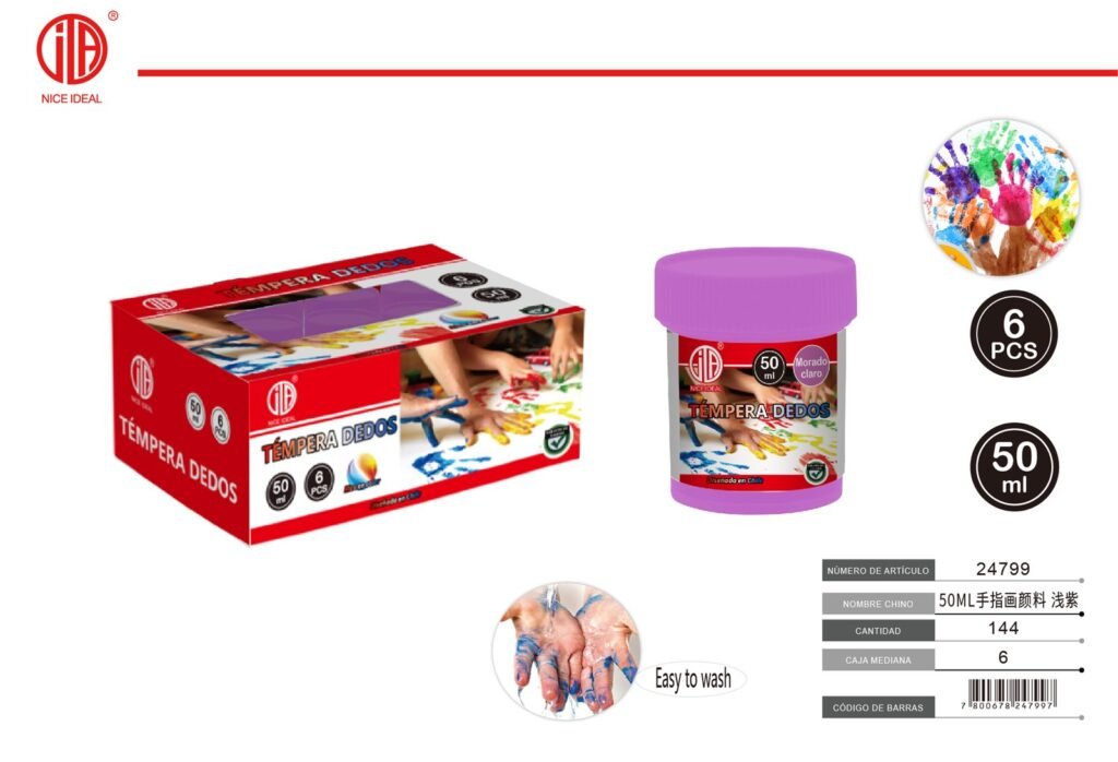 PITURA DE DEDOS VIOLETA CLARO 50ML