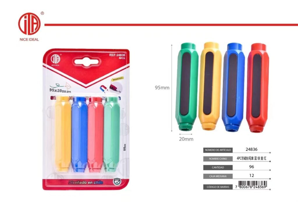 CUBIERTA DE LA PLUMA DE TIZA 4PC