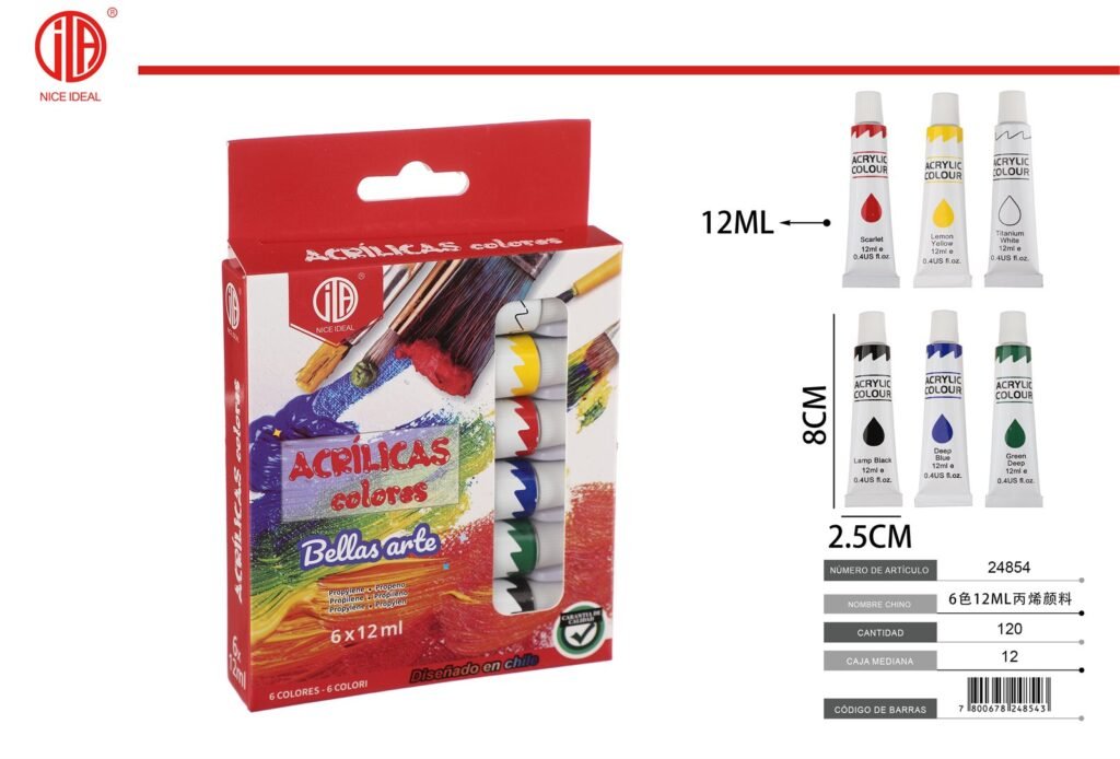 PINTURA DE ACRILICA 6 12ML
