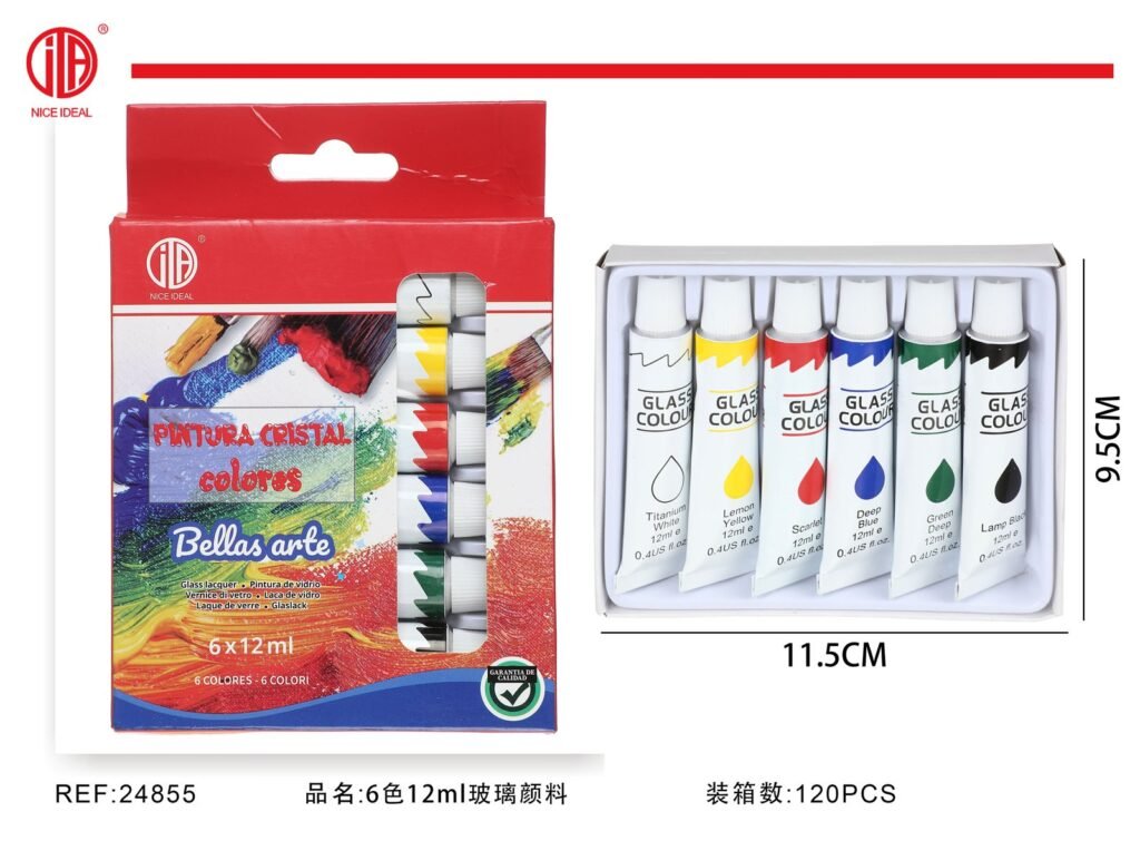 PINTURA DE VIDRIO 6 12ML
