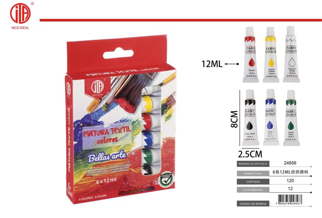 PINTURA DE TEXTILES 6 12ML