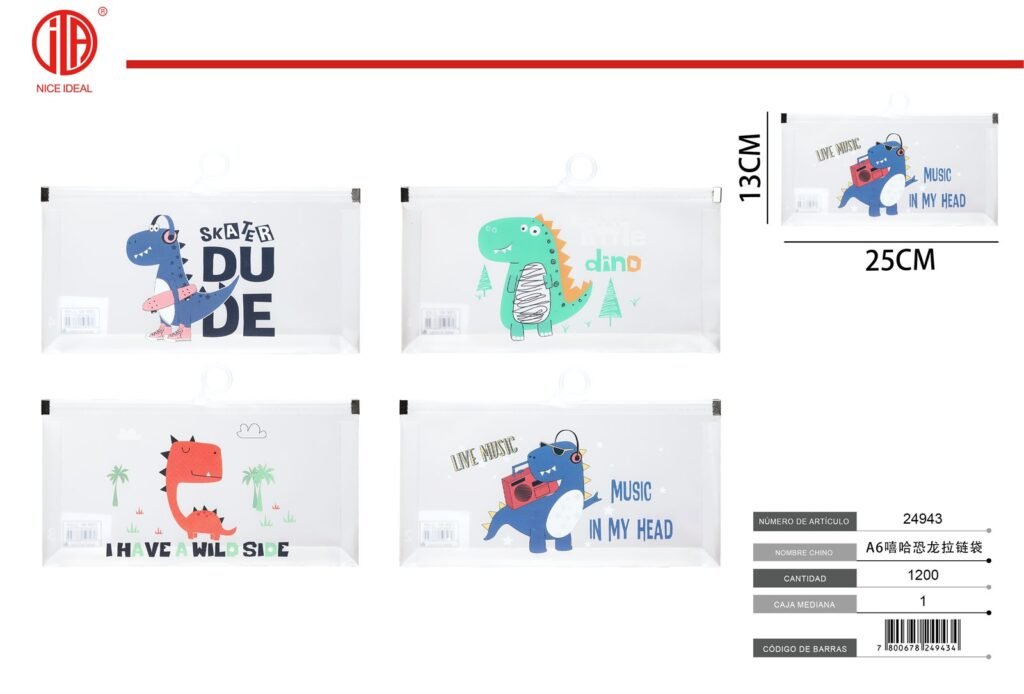BOLSA CON CREMALLERA PARA DOCUMENTOS A6