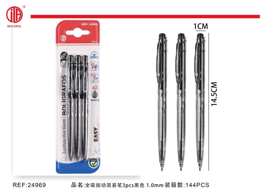 BOLIGRAFO 3PCS 1.0MM