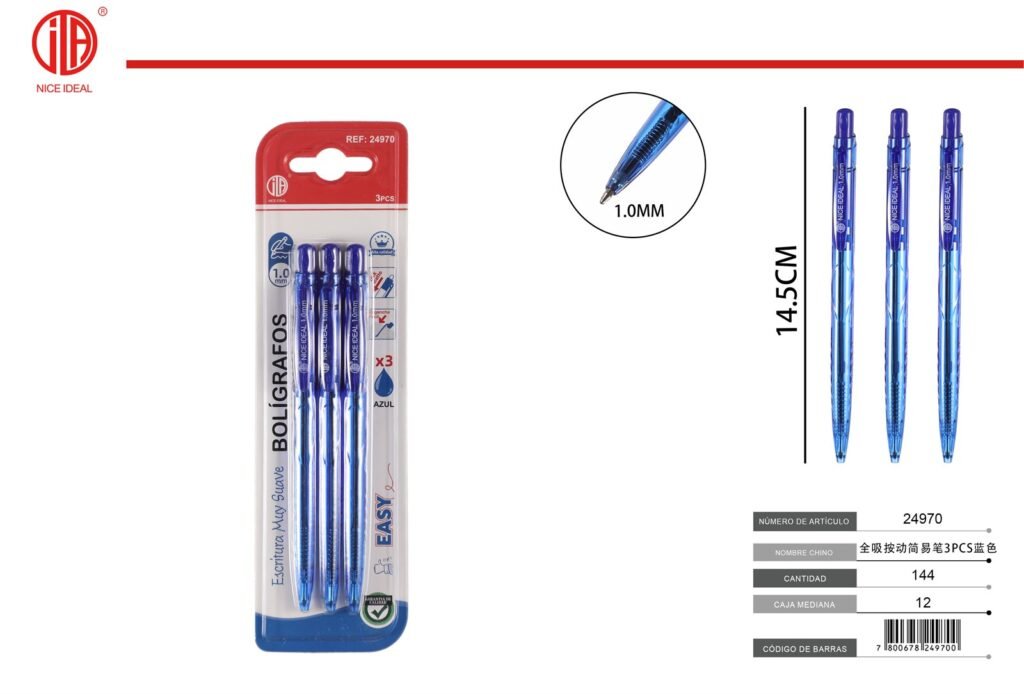 BOLIGRAFO 3PCS 1 0MM